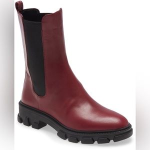 Michael Kors dark berry Chelsea boots
